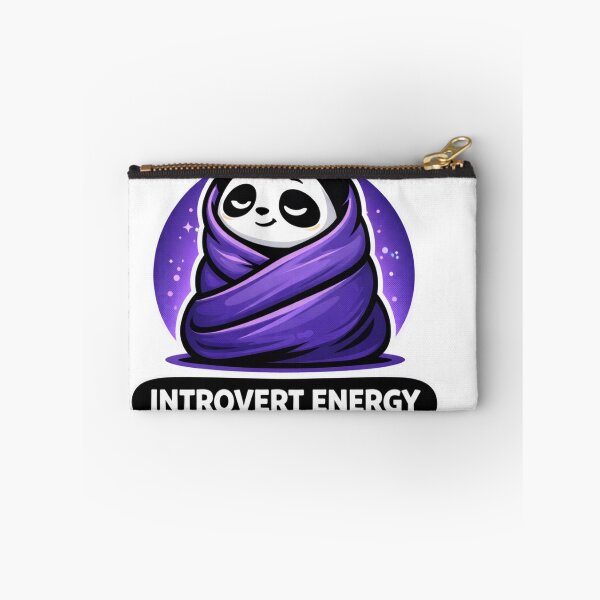 Item preview, Introvert Energy Panda – Cozy Introvert Meme Sticker designed and sold by snaperos.