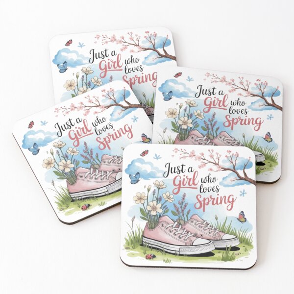 Item preview, Just a Girl Who Loves Spring T-Shirt – Floral Cottagecore Sneaker Design for Nature Lovers & Spring Gift Buyers designed and sold by GemBob Creations.