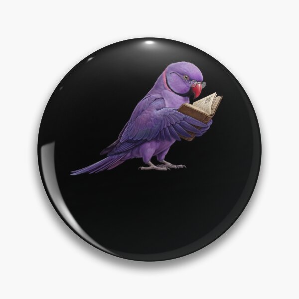 Item preview, Funny Violet Indian Ringneck Parrots Reading Book Bird Lover designed and sold by TerryConnells.