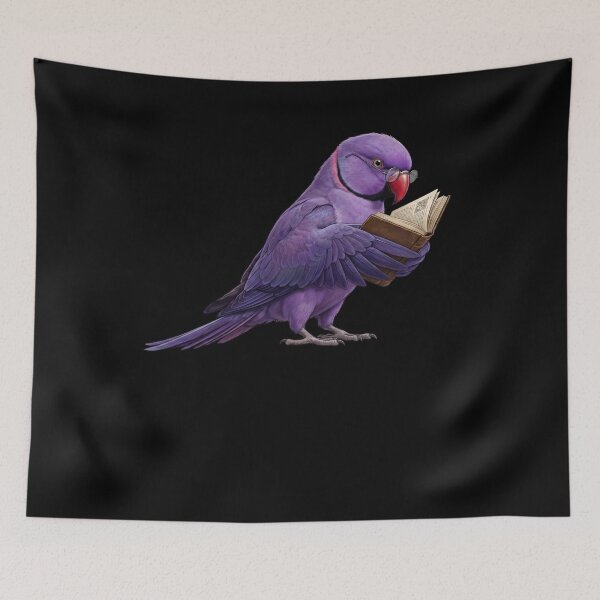 Item preview, Funny Violet Indian Ringneck Parrots Reading Book Bird Lover designed and sold by TerryConnells.