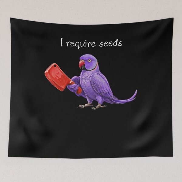 Item preview, Funny Violet Indian Ringneck Parrot Require Seeds Bird Lover designed and sold by TerryConnells.