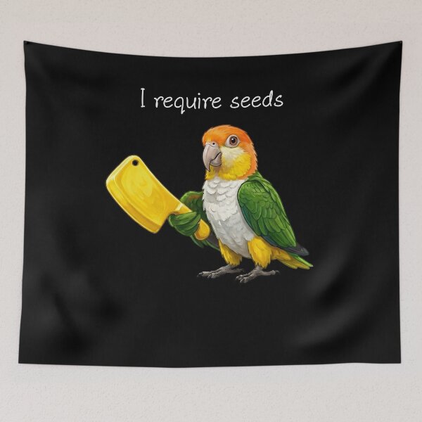 Item preview, Funny White Bellied Caique Parrot Require Seeds Bird Lover designed and sold by TerryConnells.