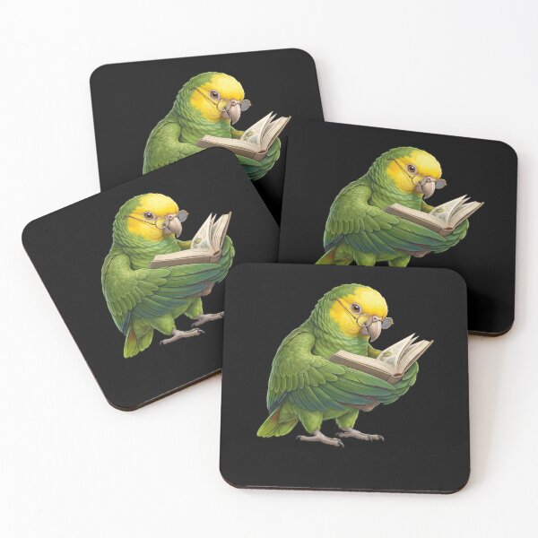 Item preview, Funny Yellow Headed Parrots Reading Book Bird Lover designed and sold by TerryConnells.