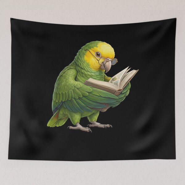 Item preview, Funny Yellow Headed Parrots Reading Book Bird Lover designed and sold by TerryConnells.