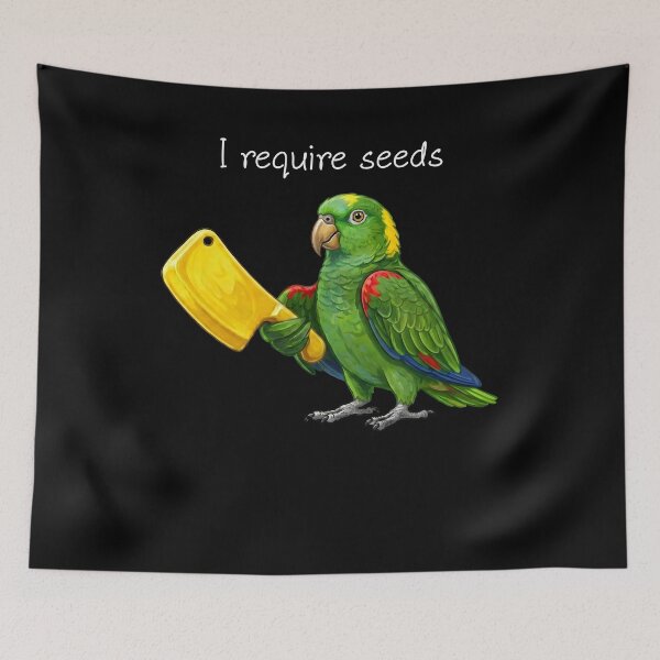 Item preview, Funny Yellow Naped Parrot Require Seeds Bird Lover designed and sold by TerryConnells.