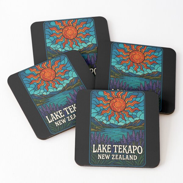 Item preview, Lake Tekapo New Zealand Stained Glass Art designed and sold by TomFrontierArt.