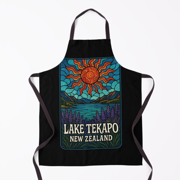Item preview, Lake Tekapo New Zealand Stained Glass Art designed and sold by TomFrontierArt.