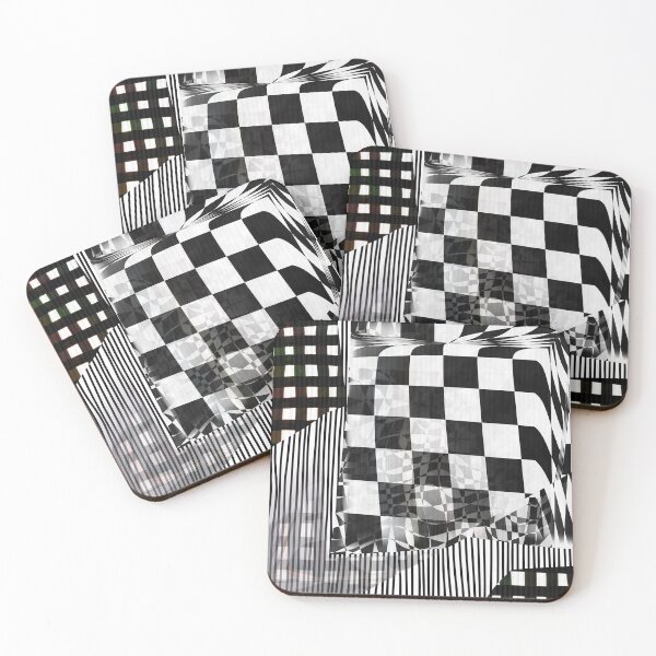 Item preview, Geometric Glitch Collage Checker Pattern designed and sold by Prawny.