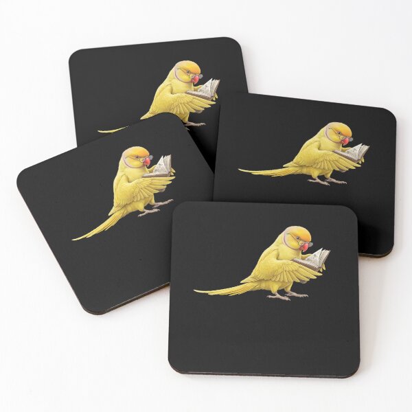 Item preview, Funny Yellow Ringneck Parakeet Parrots Reading Book Bird Lover designed and sold by TerryConnells.