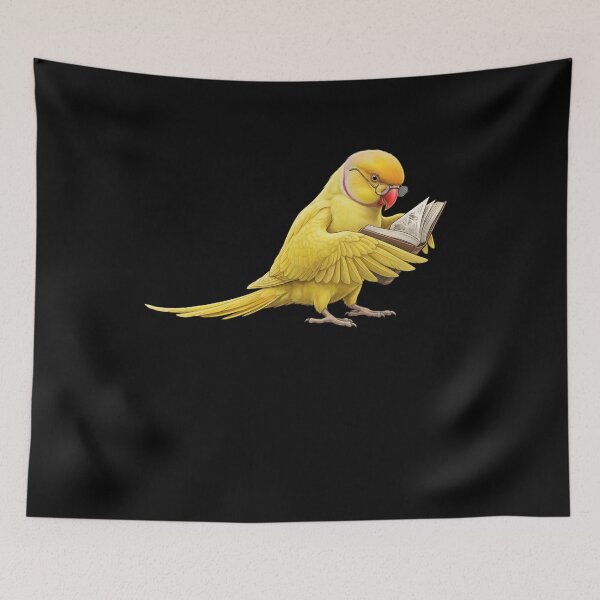 Item preview, Funny Yellow Ringneck Parakeet Parrots Reading Book Bird Lover designed and sold by TerryConnells.