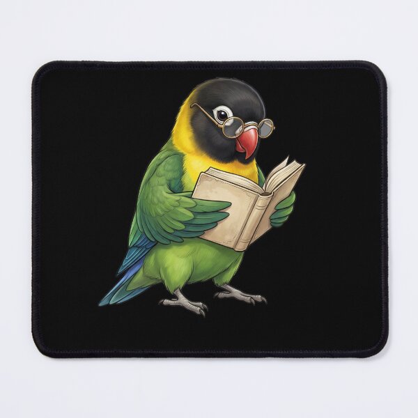 Item preview, Funny Yellow Collared Lovebird Parrots Reading Book Bird Lover designed and sold by TerryConnells.
