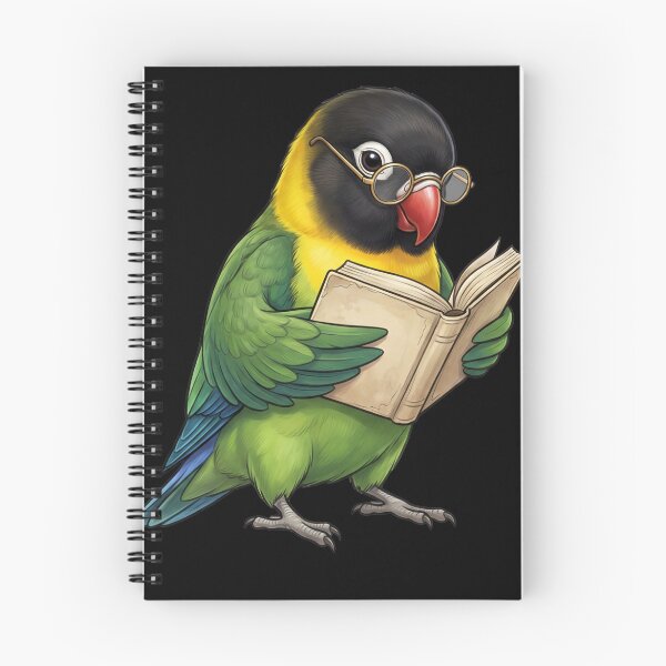 Item preview, Funny Yellow Collared Lovebird Parrots Reading Book Bird Lover designed and sold by TerryConnells.