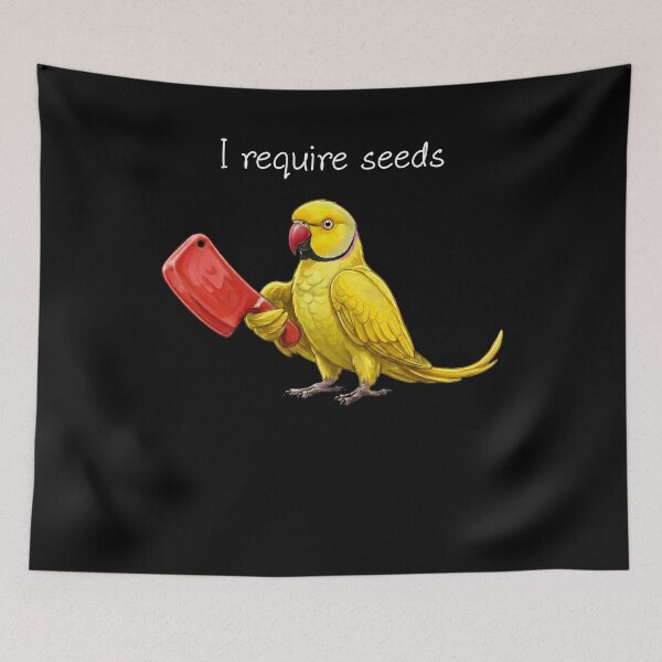 Item preview, Funny Yellow Ringneck Parakeet Parrot Require Seeds Bird Lover designed and sold by TerryConnells.