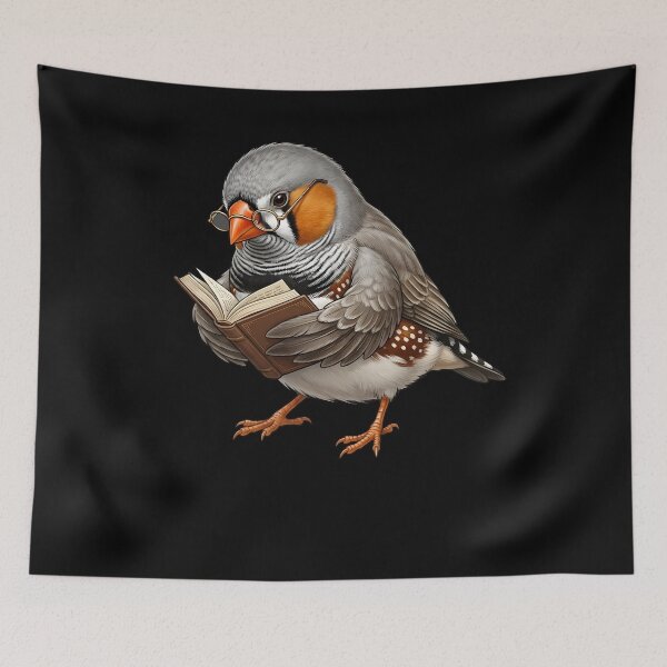 Item preview, Funny Zebra Finch Reading Book Bird Lover Birding designed and sold by TerryConnells.