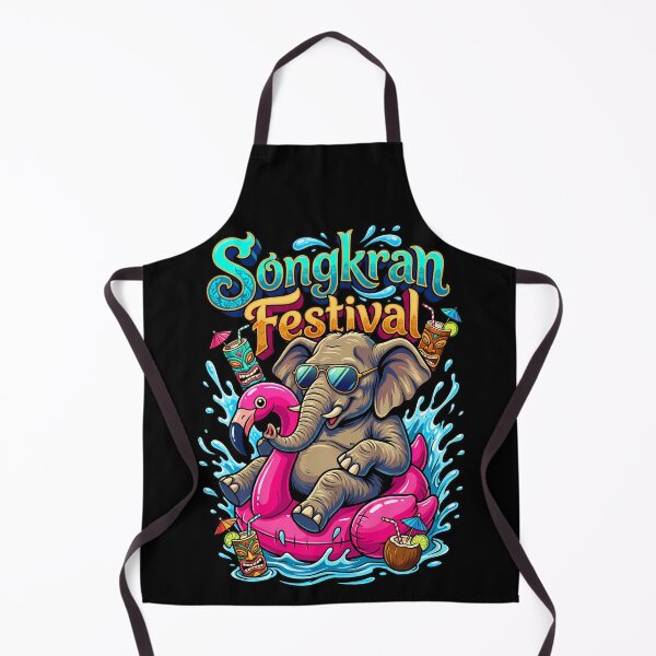 Item preview, Elephant Relaxing In Inflatable Pool Summer Songkran Festival Art designed and sold by Tong4130.