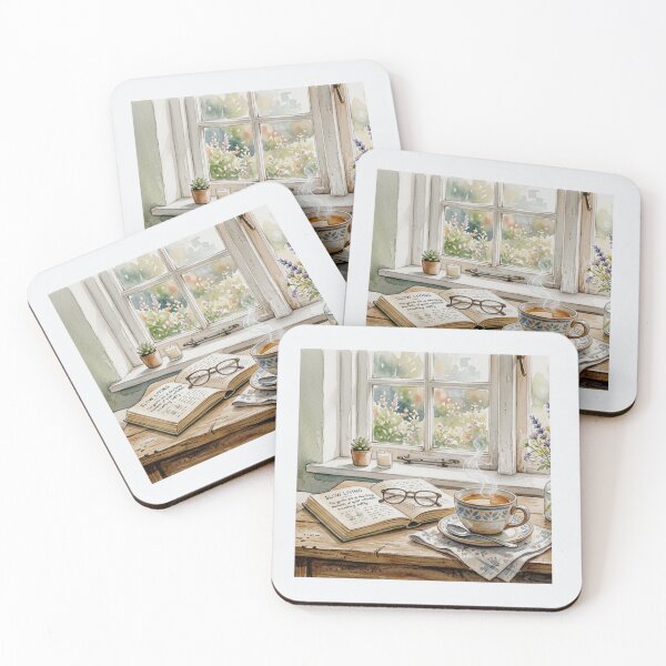 Item preview, Cozy Tea Time by the Window – Watercolor Slow Living Illustration designed and sold by MaisonMaria.
