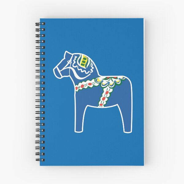 Item preview, Dalahäst - Dala Horse - blue - blå designed and sold by knappidesign.