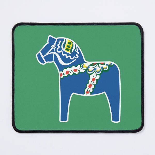 Item preview, Dalahäst - Dala Horse - blue - blå designed and sold by knappidesign.