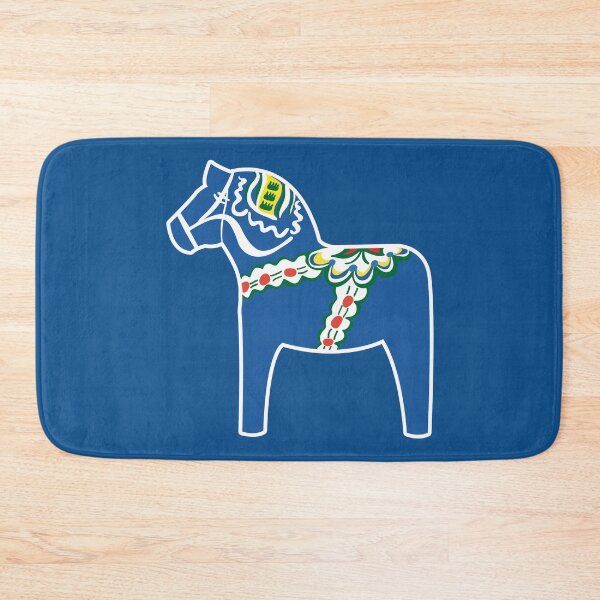 Item preview, Dalahäst - Dala Horse - blue - blå designed and sold by knappidesign.
