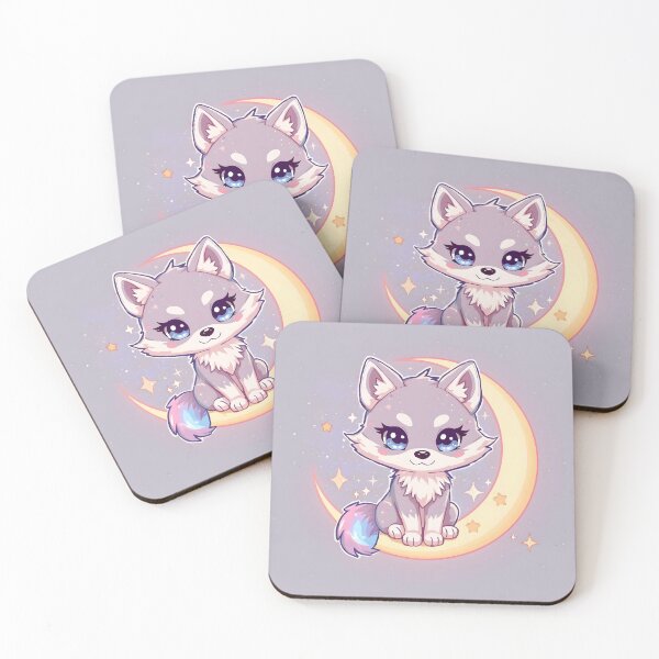 Item preview, Pastel Moon Fox – Cute Kawaii Celestial Fox Aesthetic designed and sold by Kavya Art.