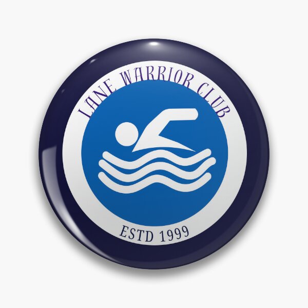 Item preview, Lane Warrior Swimming Club Badge designed and sold by LoudVictory.