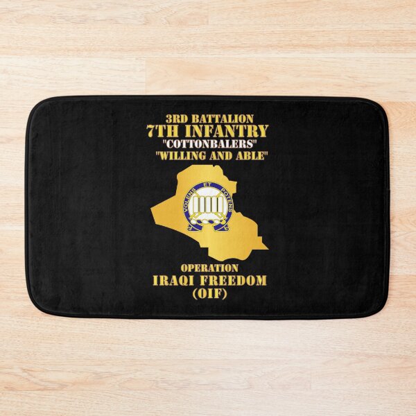 Item preview, Army - 3rd Bn 7th Infantry Regt - Cottonbailers - WIlling and Able - OIF w Map X 300 designed and sold by Military Insignia Products.