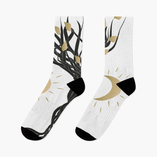 Item preview, Twisted Tree with Sun and Moon – Gold Metal Gradient Nature Design designed and sold by ZorianArt.