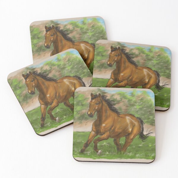 Item preview, Wild Horse Running Through Nature designed and sold by hopenoli_art.
