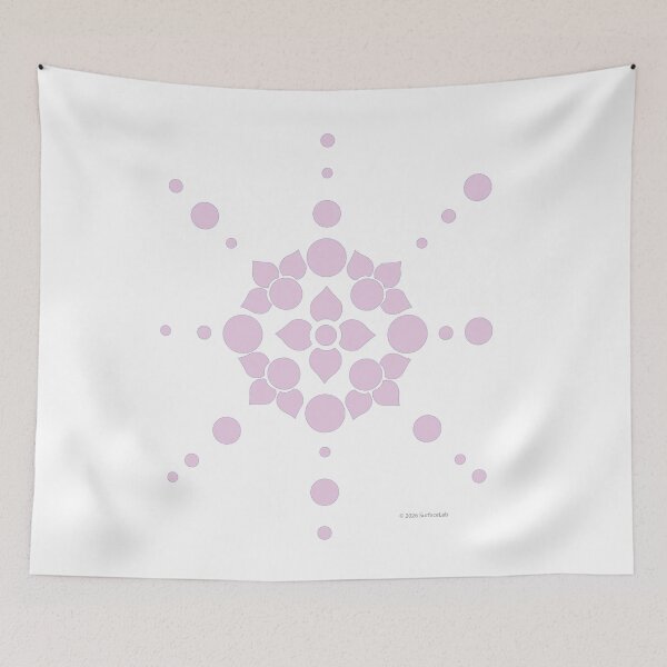 Item preview, Pink Geometry Mandala Pattern – Modern Symmetrical Lotus Design designed and sold by SurfaceLab.