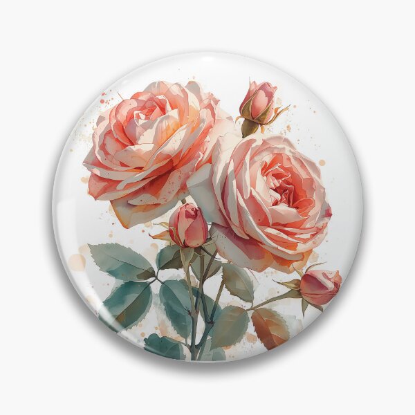 Item preview, Three beautiful peach watercolor roses bloom against a black background. designed and sold by phuvt.