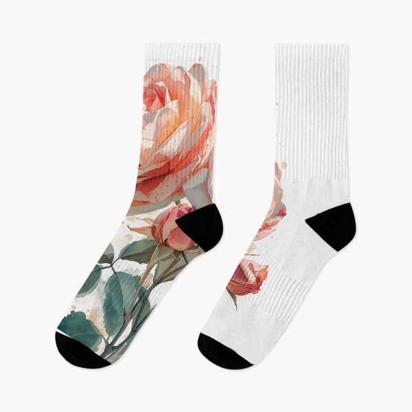 Item preview, Three beautiful peach watercolor roses bloom against a black background. designed and sold by phuvt.