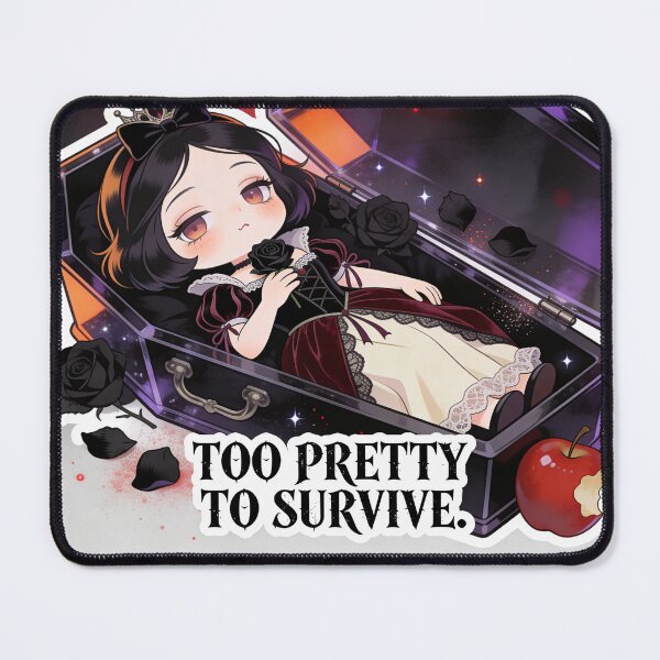 Item preview, Too Cute to Survive – Kawaii Chibi Gothic Snow White designed and sold by Panda LuL Art.