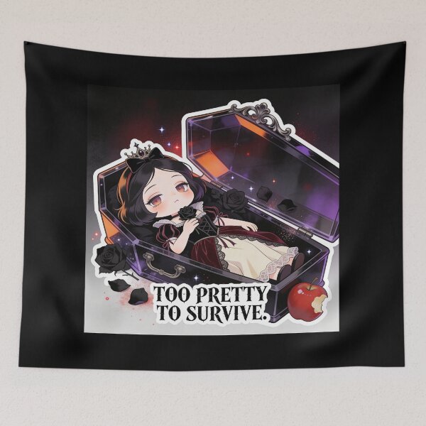 Item preview, Too Cute to Survive – Kawaii Chibi Gothic Snow White designed and sold by Panda LuL Art.