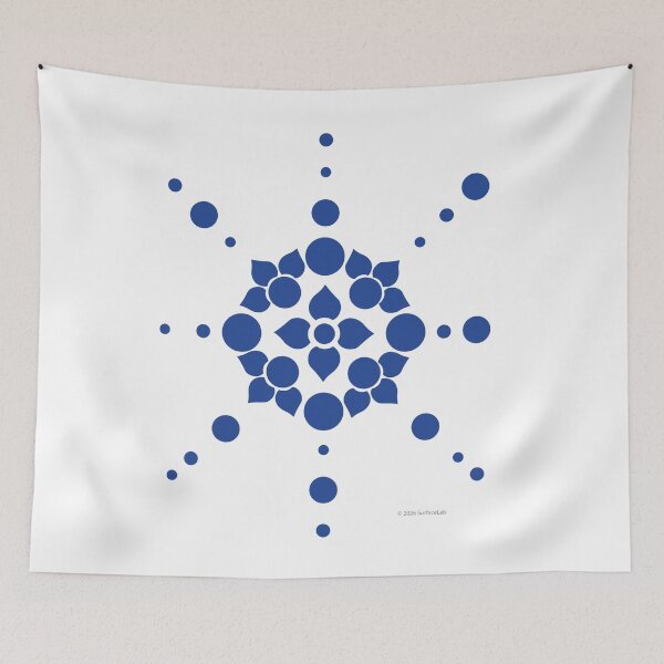 Item preview, Indigo Geometry Mandala Pattern – Modern Symmetrical Lotus Design designed and sold by SurfaceLab.