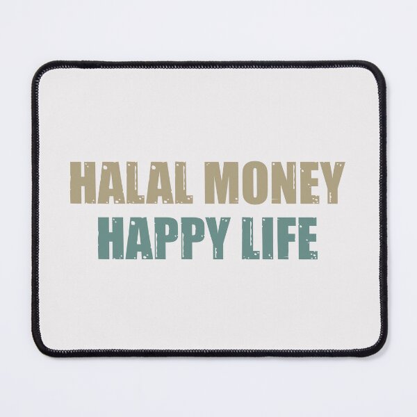 Item preview, Halal Money Happy Life Modern Minimalist Islamic Typography Art designed and sold by Miniature Store.