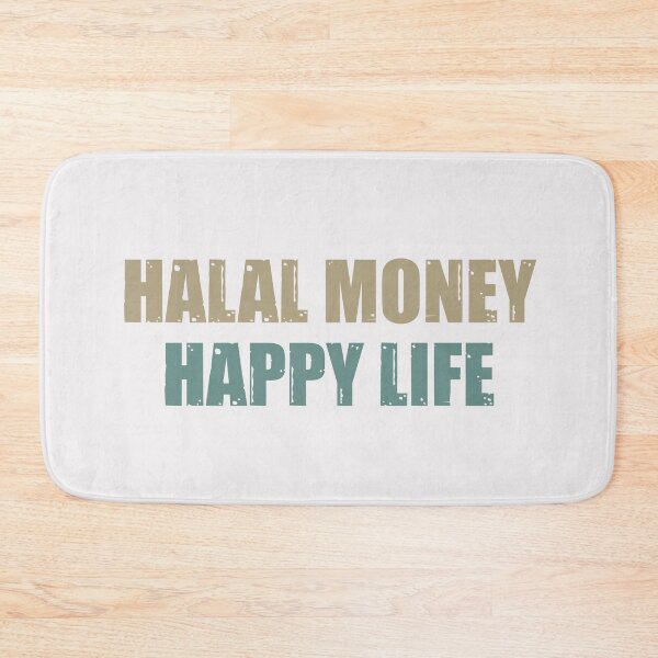 Item preview, Halal Money Happy Life Modern Minimalist Islamic Typography Art designed and sold by Miniature Store.