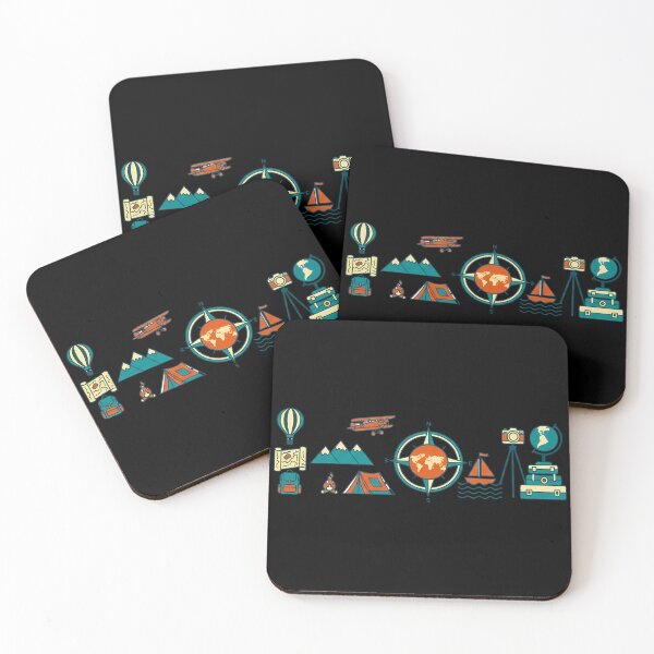 Item preview, Retro Adventure Icons Panorama - Vintage Travel & Camping Elements designed and sold by AbulailArt.