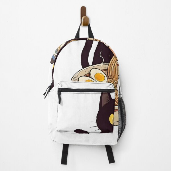 Item preview, Black Cat Eating Ramen Funny Ramen Noodle designed and sold by DoodleTortle.