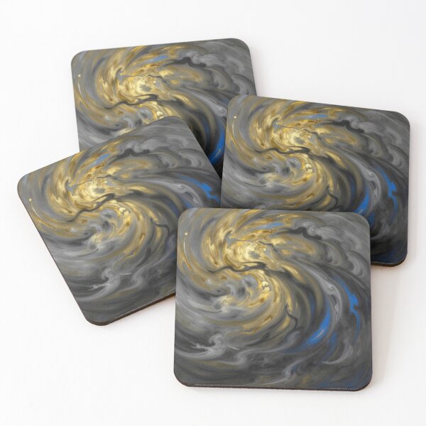 Item preview, Golden Energy Swirl – Abstract Motion Art in Dynamic Light and Deep Color Flow designed and sold by FotoworldEdel.