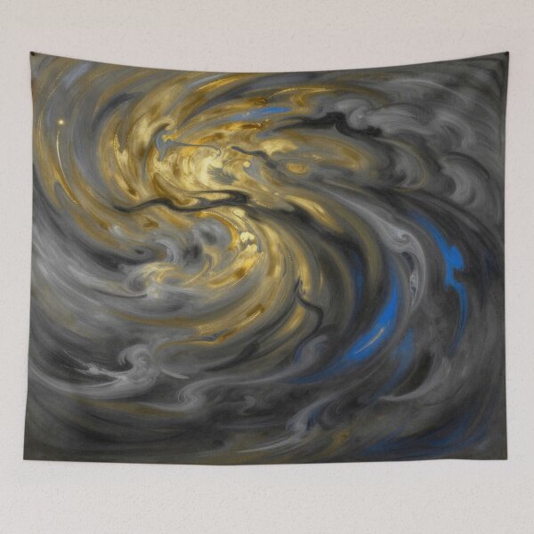 Item preview, Golden Energy Swirl – Abstract Motion Art in Dynamic Light and Deep Color Flow designed and sold by FotoworldEdel.