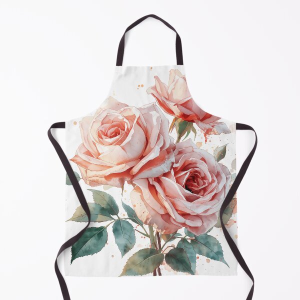 Item preview, Creative watercolor splashes surround the elegant pink rose bouquet beautifully. designed and sold by phuvt.