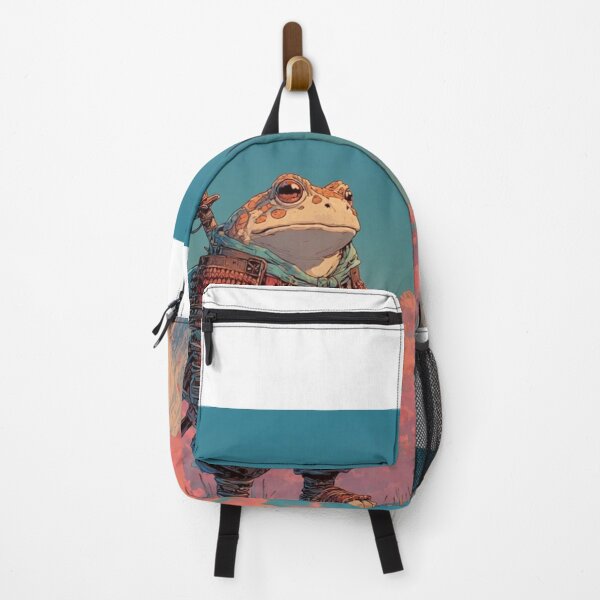 Item preview, Samurai Frog at Mount Fuji - Cute Japanese Ukiyo-e Kaeru Art designed and sold by De Aqui y de Alla Studio.