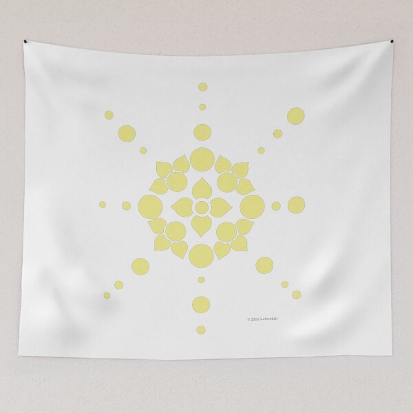 Item preview, Lemon Geometry Mandala Pattern – Modern Symmetrical Lotus Design designed and sold by SurfaceLab.