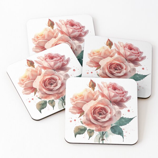 Item preview, Two large blossoms and three small buds show pure elegance. designed and sold by phuvt.