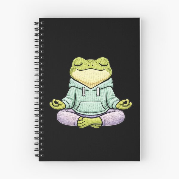 Item preview, Yoga Frog Meditation – Cute Kawaii Zen Frog Embroidered Patch Style designed and sold by ColorSplash123.