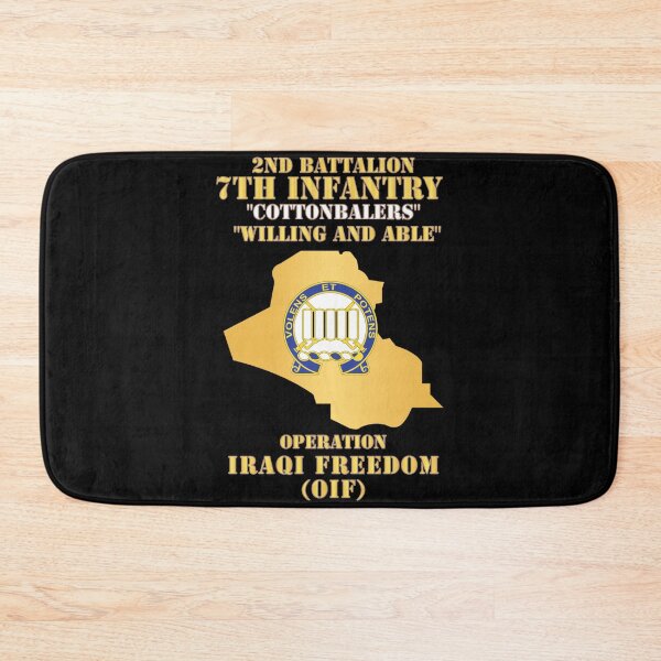 Item preview, Army - 2nd Bn 7th Infantry Regt - Cottonbailers - WIlling and Able - OIF w Map X 300 designed and sold by Military Insignia Products.