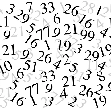 Artwork thumbnail, Random Numbers – Abstract Math Design by xam