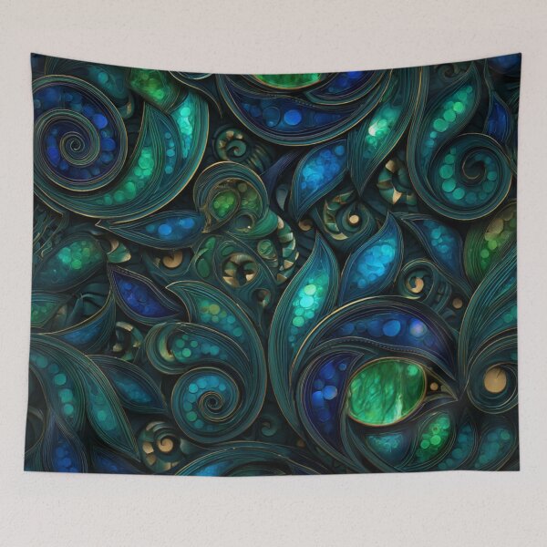 Item preview, New Zealand Māori Paua Pattern Koru Design 847 designed and sold by GrinGalore.