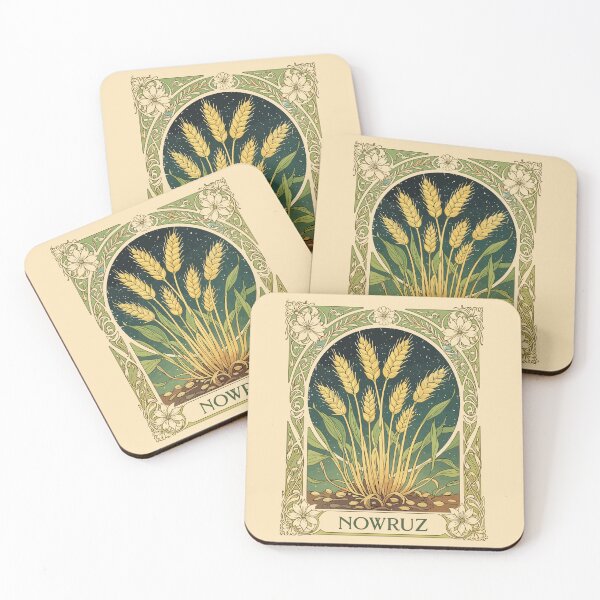 Item preview, Buds of Nowruz Elegant Art Nouveau Botanical Design designed and sold by taiche.