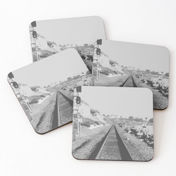 Item preview, Black And White Railway Tracks Perspective designed and sold by dwiaszeyn.